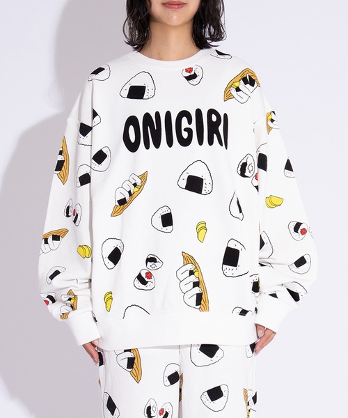 PUNYUS(プニュズ)の「フード総柄スウェット(ONIGIRI)(スウェット・レディース・ブラック・1/2/3/4/5)」の15枚目の写真