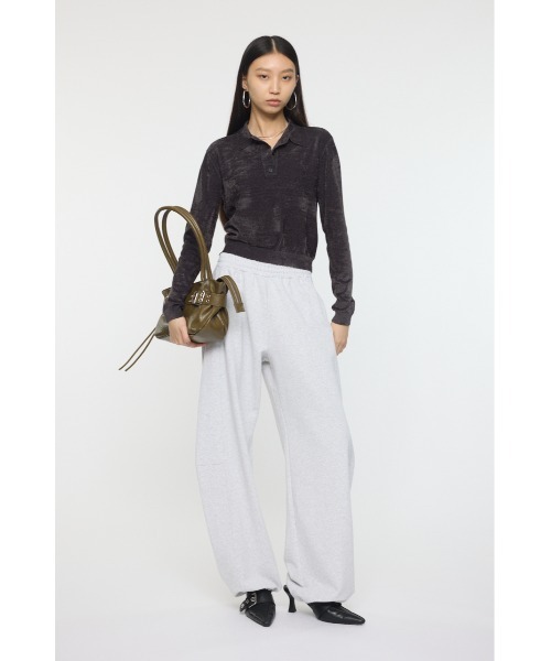 MOUSSY（マウジー）の「VELOUR TOUCH ニットポロ（ニット/セーター・レディース・ライトブルー/ライトイエロー/チャコールグレー・FREE）」の17枚目の写真