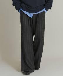 SENSE OF PLACE by URBAN RESEARCH | ウールタッチストライプワイドフレアパンツ(その他パンツ)