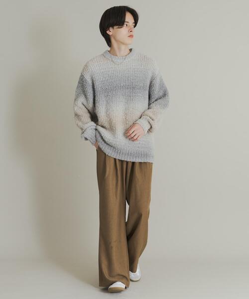 SENSE OF PLACE by URBAN RESEARCH（センスオブプレイスバイアーバンリサーチ）の「ウールタッチストライプワイドフレアパンツ（その他パンツ・メンズ・ブラック/グレー/ブラウン・MEDIUM/LARGE）」の16枚目の写真