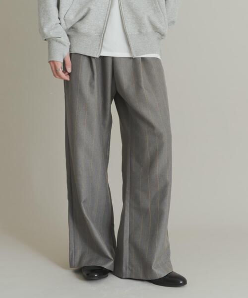 セール】ウールタッチストライプワイドフレアパンツ（その他パンツ