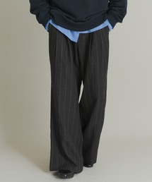 SENSE OF PLACE by URBAN RESEARCH | ウールタッチストライプワイドフレアパンツ(その他パンツ)