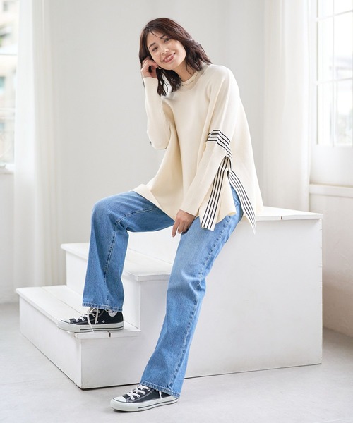 FOUND GOOD(ファウンドグッド)の「ポンチョニット(ポンチョ・レディース・アイボリー/ブラック/グレー系5・L/M/S)」の11枚目の写真