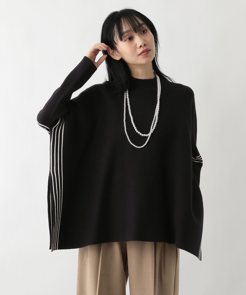 FOUND GOOD(ファウンドグッド)の「ポンチョニット(ポンチョ・レディース・アイボリー/ブラック/グレー系5・L/M/S)」の17枚目の写真