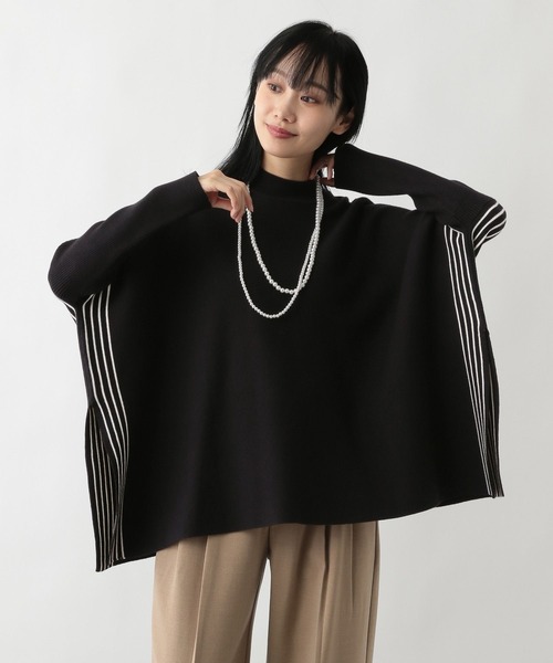 FOUND GOOD(ファウンドグッド)の「ポンチョニット(ポンチョ・レディース・アイボリー/ブラック/グレー系5・L/M/S)」の18枚目の写真