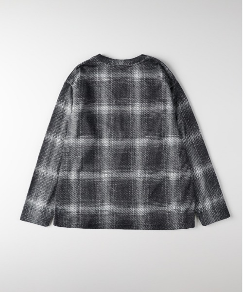 Right-on（ライトオン）の「【NEOSARTIC】カルゼジャガード カーディガン×ロングスリーブT セット (アンサンブル/凹凸感/ゆったりシルエット/デイリー/セミフォーマル)（カーディガン/ボレロ・メンズ・ブルー/ブラウン・M/L/XL）」の16枚目の写真