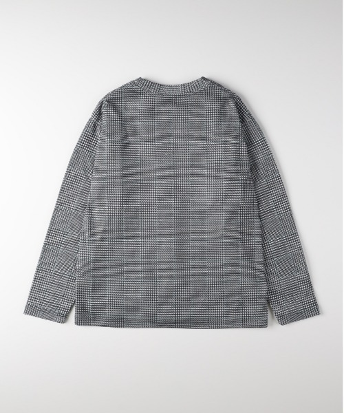 Right-on（ライトオン）の「【NEOSARTIC】カルゼジャガード カーディガン×ロングスリーブT セット (アンサンブル/凹凸感/ゆったりシルエット/デイリー/セミフォーマル)（カーディガン/ボレロ・メンズ・ブルー/ブラウン・M/L/XL）」の4枚目の写真