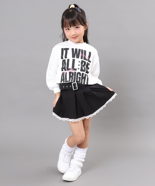 ANAP kids（アナップキッズ）の「ベルト付 フリル プリーツ スカート【ジュニアお揃い】（スカート・キッズ・ブラウン/ブラック/グレー・110/120/130）」の18枚目の写真