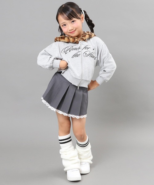 ANAP kids（アナップキッズ）の「ベルト付 フリル プリーツ スカート【ジュニアお揃い】（スカート・キッズ・ブラウン/ブラック/グレー・110/120/130）」の10枚目の写真