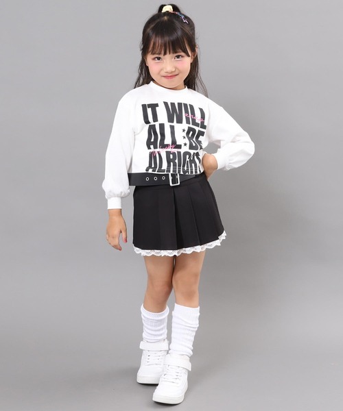 ANAP kids（アナップキッズ）の「ベルト付 フリル プリーツ スカート【ジュニアお揃い】（スカート・キッズ・ブラウン/ブラック/グレー・110/120/130）」の13枚目の写真