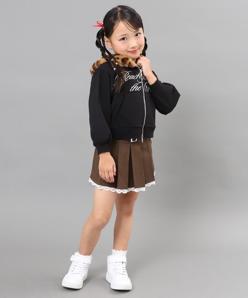 ANAP kids（アナップキッズ）の「ベルト付 フリル プリーツ スカート【ジュニアお揃い】（スカート・キッズ・ブラウン/ブラック/グレー・110/120/130）」の14枚目の写真
