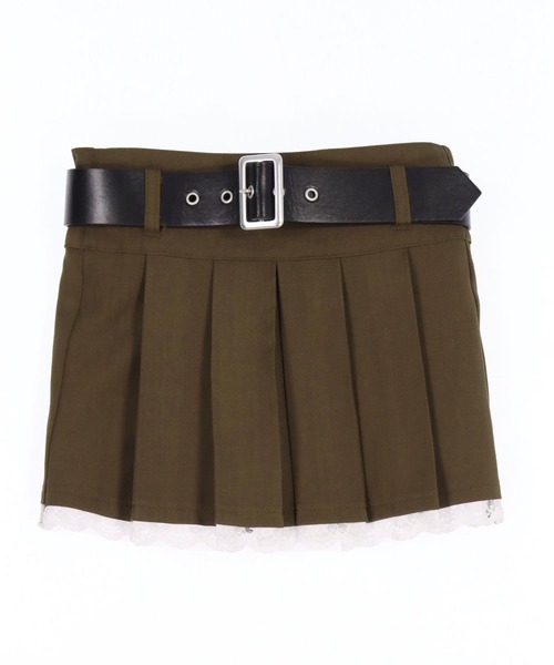 ANAP kids（アナップキッズ）の「ベルト付 フリル プリーツ スカート【ジュニアお揃い】（スカート・キッズ・ブラウン/ブラック/グレー・110/120/130）」の12枚目の写真