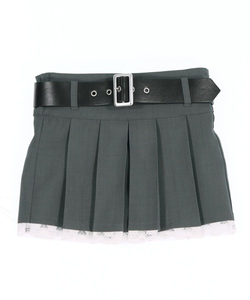 ANAP kids（アナップキッズ）の「ベルト付 フリル プリーツ スカート【ジュニアお揃い】（スカート・キッズ・ブラウン/ブラック/グレー・110/120/130）」の21枚目の写真