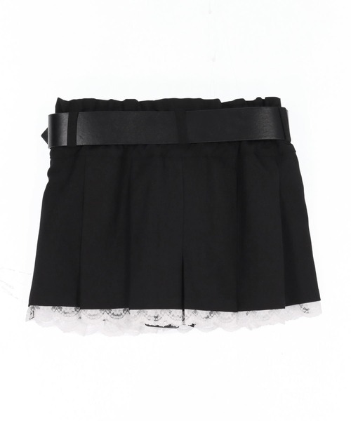 ANAP kids（アナップキッズ）の「ベルト付 フリル プリーツ スカート【ジュニアお揃い】（スカート・キッズ・ブラウン/ブラック/グレー・110/120/130）」の7枚目の写真