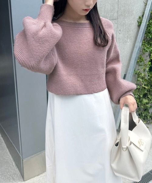 one after another NICE CLAUP(ワンアフターアナザーナイスクラップ)の「マルチウェイニットセットワンピース(ワンピース・レディース・グレー系/ベージュ系/ピンク系・SMALL/MEDIUM/LARGE)」の22枚目の写真
