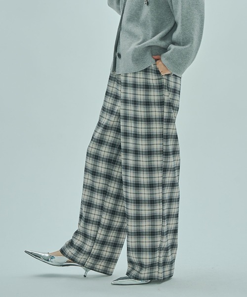 ROSE BUD（ローズバッド）の「CHECK EASY PANTS（その他パンツ・レディース・ブラック/ブラウン・ONE SIZE）」の5枚目の写真