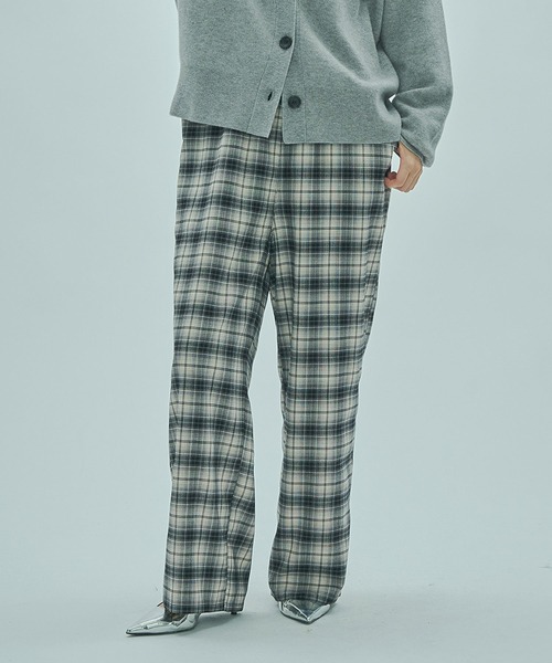 ROSE BUD（ローズバッド）の「CHECK EASY PANTS（その他パンツ・レディース・ブラック/ブラウン・ONE SIZE）」の6枚目の写真