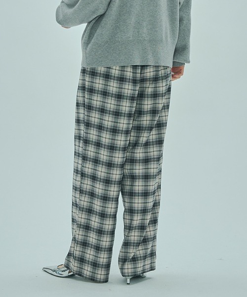 ROSE BUD（ローズバッド）の「CHECK EASY PANTS（その他パンツ・レディース・ブラック/ブラウン・ONE SIZE）」の7枚目の写真