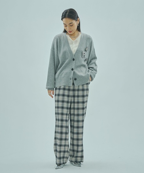 ROSE BUD（ローズバッド）の「CHECK EASY PANTS（その他パンツ・レディース・ブラック/ブラウン・ONE SIZE）」の8枚目の写真