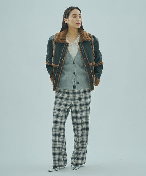 ROSE BUD（ローズバッド）の「CHECK EASY PANTS（その他パンツ・レディース・ブラック/ブラウン・ONE SIZE）」の11枚目の写真