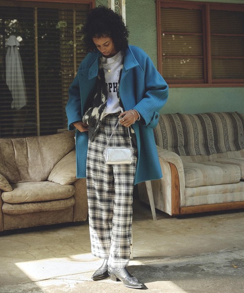 ROSE BUD（ローズバッド）の「CHECK EASY PANTS（その他パンツ・レディース・ブラック/ブラウン・ONE SIZE）」の3枚目の写真