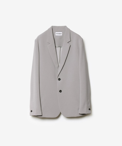 ATTACHMENT（アタッチメント）の「PE ストレッチ ダブルクロス 2B JKT / PE STRETCH DOUBLE CLOTH 2B JKT（テーラードジャケット・メンズ・ライトグレー/ダークブラウン/ブラック・1/3/2/4）」の2枚目の写真