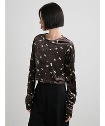 MIESROHE | 短丈ベロアトップス(Tシャツ/カットソー)