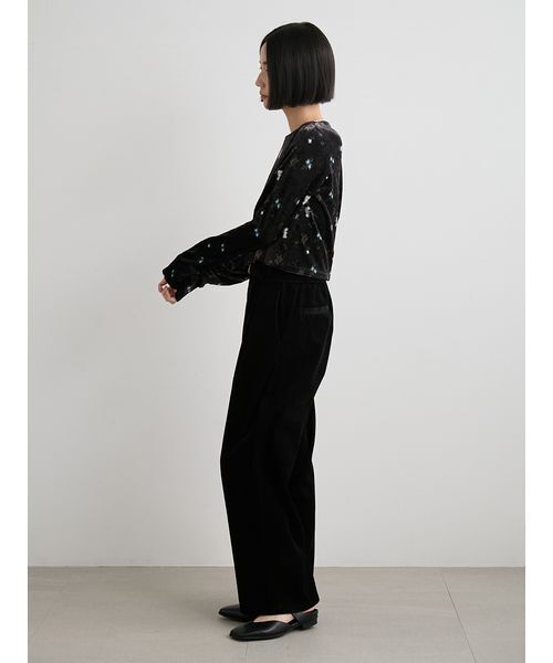 MIESROHE（ミースロエ）の「短丈ベロアトップス（Tシャツ/カットソー・レディース・ブラウン/ブラック/イエロー・F）」の6枚目の写真