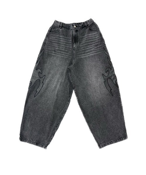 DIG YOUR OWN GRAVE(ディグユアオウングレイブ)の「【DIG YOUR OWN GRAVE】TRIBALDENIM PANTS / 【ディグユアオウングレイブ】 トライバルデニムパンツ(デニムパンツ・メンズ・ブラック・M/L)」の7枚目の写真