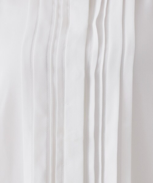 OPAQUE.CLIP（オペークドットクリップ）の「≪通勤・セレモニー対応≫ タックブラウス【洗濯機OK】（シャツ/ブラウス・レディース・ホワイト・42/40/38/36）」の5枚目の写真