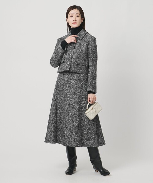 UNITED ARROWS（ユナイテッドアローズ）の「シルクネップ ツイードライク スカート（スカート・レディース・オフホワイト/ブラック・36/34/38）」の19枚目の写真