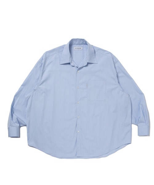 COOTIE PRODUCTIONS(クーティープロダクションズ)の「Stripe Broad Oversized L/S Shirt(シャツ/ブラウス・メンズ・ブルー/サックスブルー・SMALL/MEDIUM/LARGE)」の2枚目の写真
