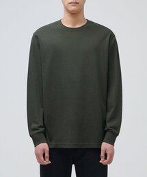 クルーネック長袖Tシャツ[カーキ]