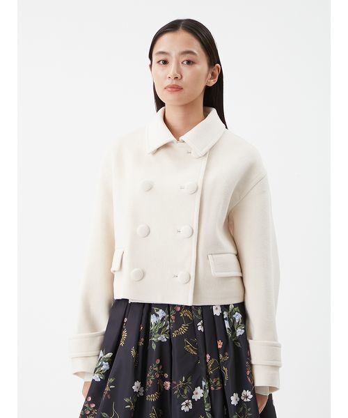 セール】ウールカシミヤショート丈ピーコート（ピーコート）｜Mila