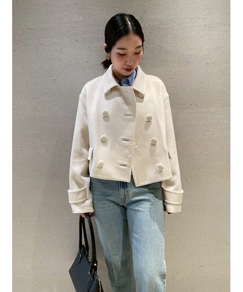 セール】ウールカシミヤショート丈ピーコート（ピーコート）｜Mila