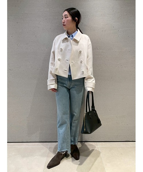 セール】ウールカシミヤショート丈ピーコート（ピーコート）｜Mila