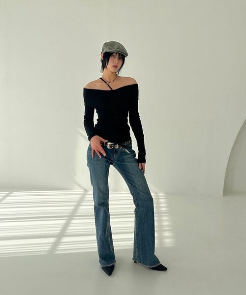Midnight Move（ミッドナイトムーブ）の「cubic bt pants [blue]（デニムパンツ・レディース・その他・SMALL/MEDIUM）」の9枚目の写真