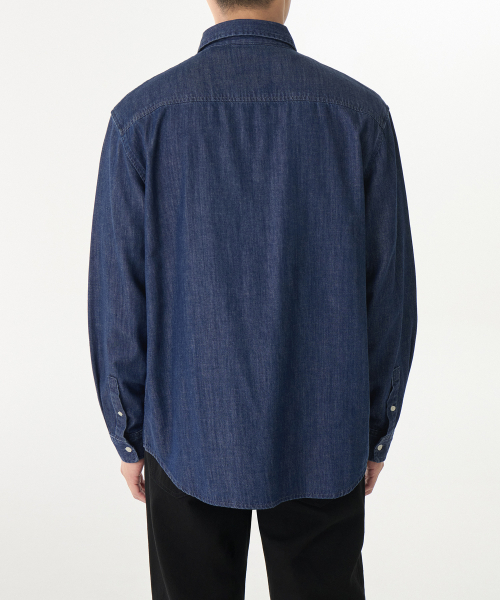 MUSINSA STANDARD（ムシンサスタンダード）の「リラックスデニムシャツ [インディゴ]（シャツ/ブラウス・メンズ・その他・SMALL/MEDIUM/LARGE/X-LARGE/XX-LARGE）」の2枚目の写真