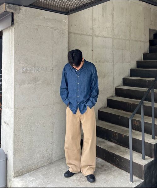 MUSINSA STANDARD（ムシンサスタンダード）の「リラックスデニムシャツ [インディゴ]（シャツ/ブラウス・メンズ・その他・SMALL/MEDIUM/LARGE/X-LARGE/XX-LARGE）」の5枚目の写真
