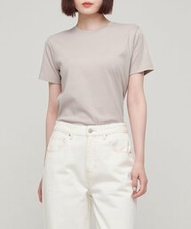 ウィメンズベーシッククルーネックTシャツ[マッシュルーム]
