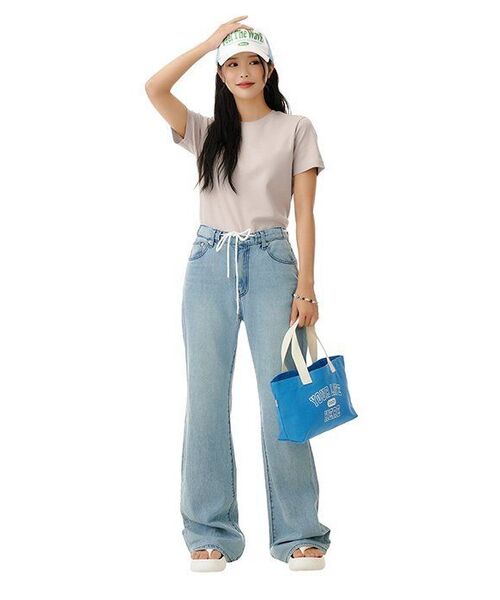 MUSINSA STANDARD WOMAN（ムシンサスタンダードウーマン）の「ウィメンズベーシッククルーネックTシャツ[マッシュルーム]（Tシャツ/カットソー・レディース・その他・SMALL/MEDIUM/LARGE/X-SMALL）」の6枚目の写真