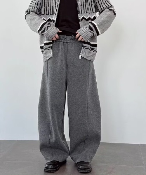 SHEPP(シープ)の「バレルレッグシルエットスウェットパンツ(スウェットパンツ・メンズ・ブラック/グレー・L/M)」の6枚目の写真