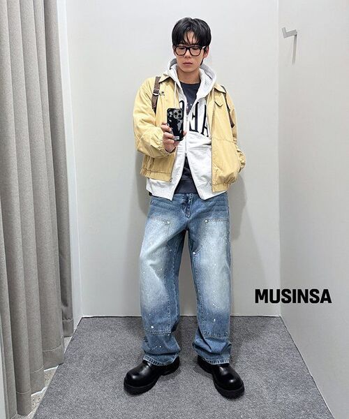 AECA（エイカ）の「DOUBLE KNEE PAINTED DENIM-BLUE（デニムパンツ・レディース・その他・LARGE/MEDIUM/SMALL）」の19枚目の写真
