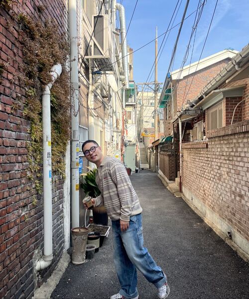 AECA（エイカ）の「DOUBLE KNEE PAINTED DENIM-BLUE（デニムパンツ・レディース・その他・LARGE/MEDIUM/SMALL）」の21枚目の写真