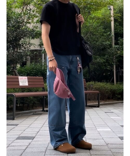 AECA（エイカ）の「DOUBLE KNEE PAINTED DENIM-BLUE（デニムパンツ・レディース・その他・LARGE/MEDIUM/SMALL）」の7枚目の写真
