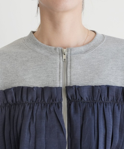 reca（レカ）の「異素材レイヤードWZIP裏起毛カーディガン（カーディガン/ボレロ・レディース・チャコールグレー/トップグレー/キナリ・FREE）」の20枚目の写真