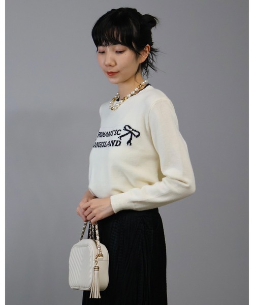 Doumoi(ドゥモエ)の「英字ロゴ ニット プルオーバー(ニット/セーター・レディース・ブラック/ホワイト・FREE)」の13枚目の写真