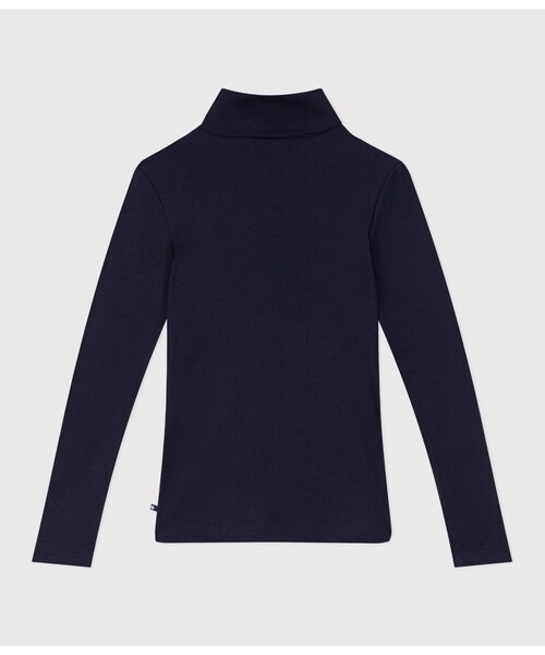 PETIT BATEAU(プチバトー)の「タートルネック長袖Tシャツ(Tシャツ/カットソー・レディース・ネイビー/オフホワイト・X-SMALL/SMALL/MEDIUM/XX-SMALL)」の3枚目の写真
