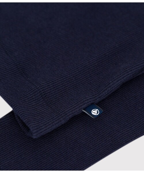 PETIT BATEAU(プチバトー)の「タートルネック長袖Tシャツ(Tシャツ/カットソー・レディース・ネイビー/オフホワイト・X-SMALL/SMALL/MEDIUM/XX-SMALL)」の4枚目の写真
