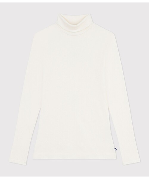 PETIT BATEAU(プチバトー)の「タートルネック長袖Tシャツ(Tシャツ/カットソー・レディース・ネイビー/オフホワイト・X-SMALL/SMALL/MEDIUM/XX-SMALL)」の7枚目の写真